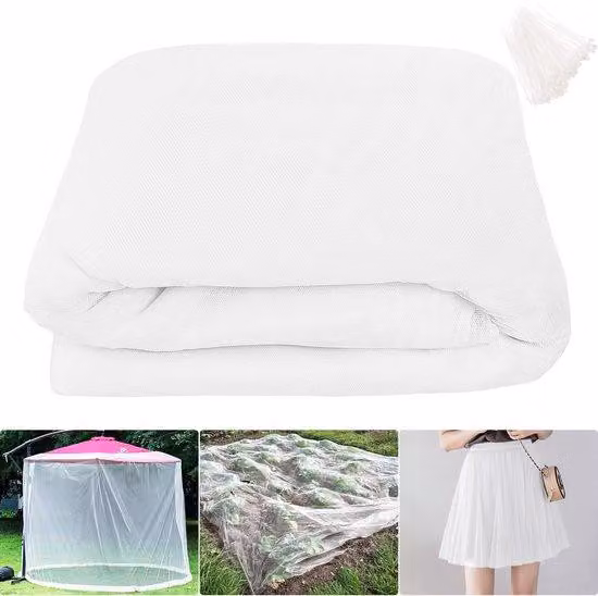 Zanzariera a maglia fine per gazebo, terrazza, balcone, campeggio - contro insetti, zanzare, mosche e uccelli (bianca, 3 m x 10 m)