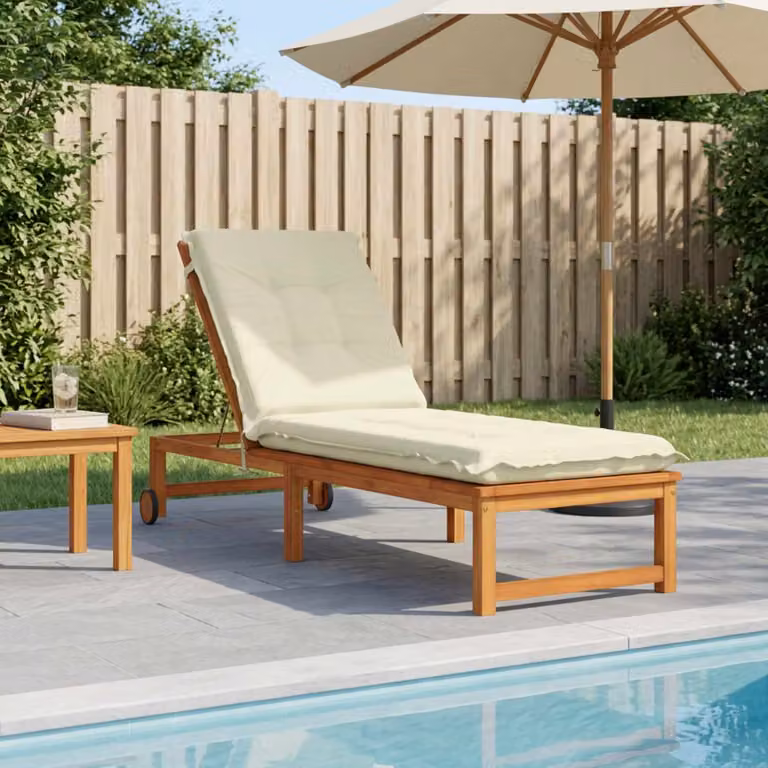 vidaXL Cuscino per Lettino GEMERT 100% Poliestere Crema