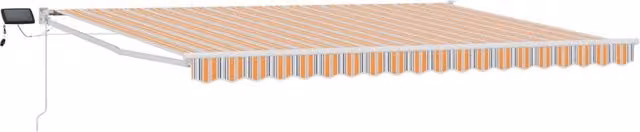 Tenda da Sole | Tenda retrattile manuale con LED Blu, Arancione, Bianco 4 ¡Á 3 m