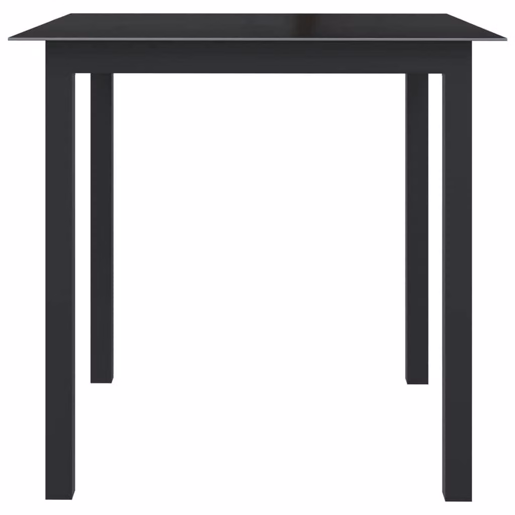 Tavolo da giardino stabile, in alluminio e vetro, dimensioni 80x80 cm