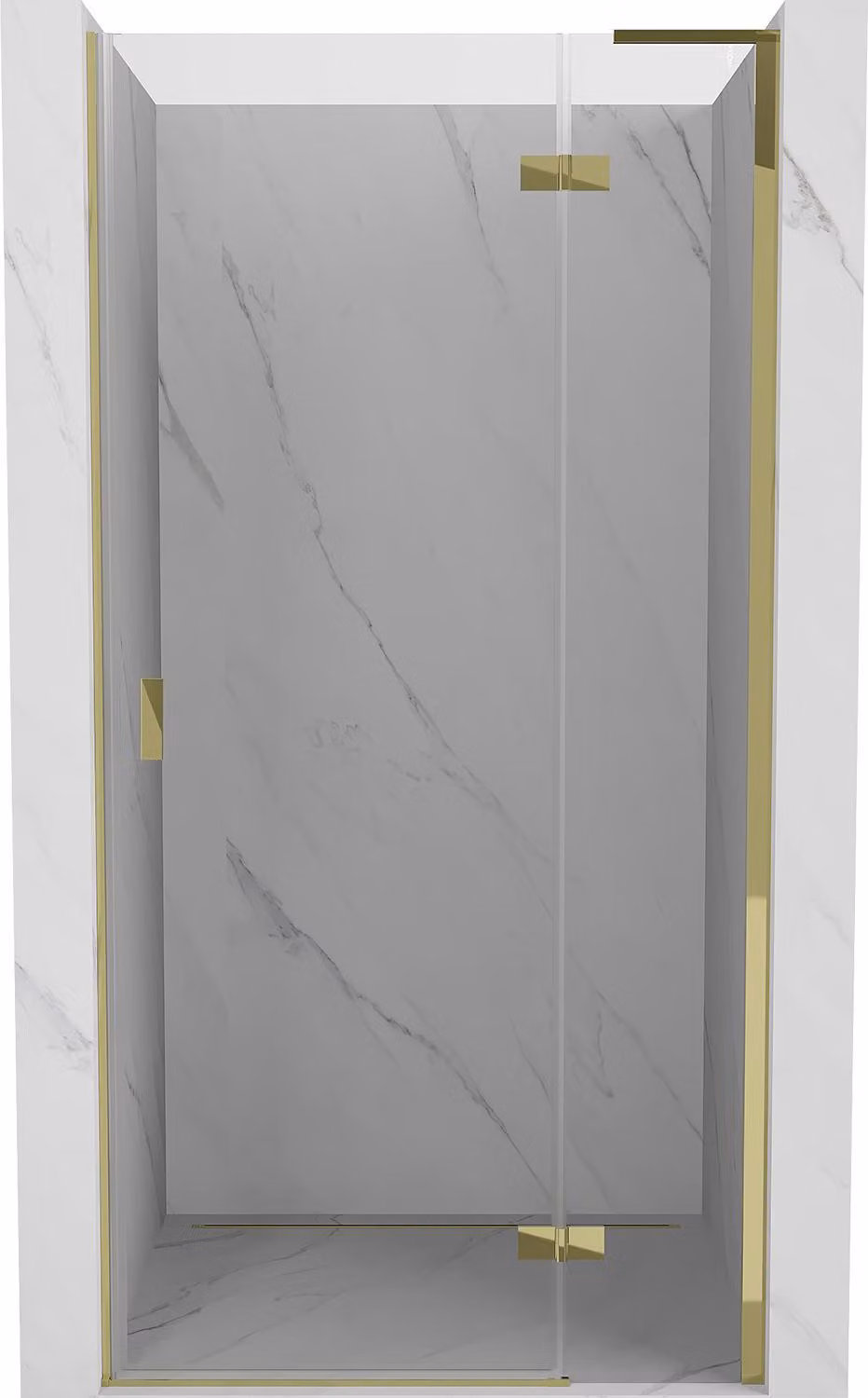 Mexen Mist-H L porta doccia a battente destra 95 cm, trasparente, dorato - 8A5L-095-000-50-00-P