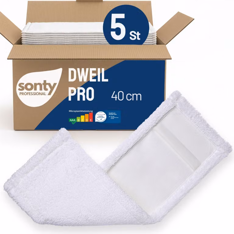 Coperture in microfibra per mocio, 40 cm, set da 5, lavabili, per supporti pieghevoli