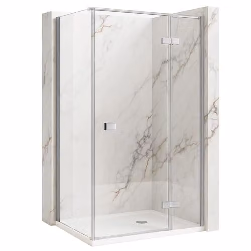 Rea Cabina Doccia Atlas 120x90cm (porta x parete) Sinistra Cromo