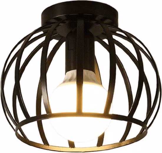 Moderna lampada da soffitto in stile minimalista, con motivo a anguria, nera, ideale per soggiorno, corridoio e camera da letto.
