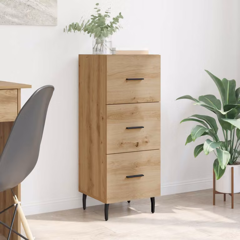 Credenza moderna vidaXL in legno color rovere marrone L/P/H: 34 x 34,5 x 90 cm