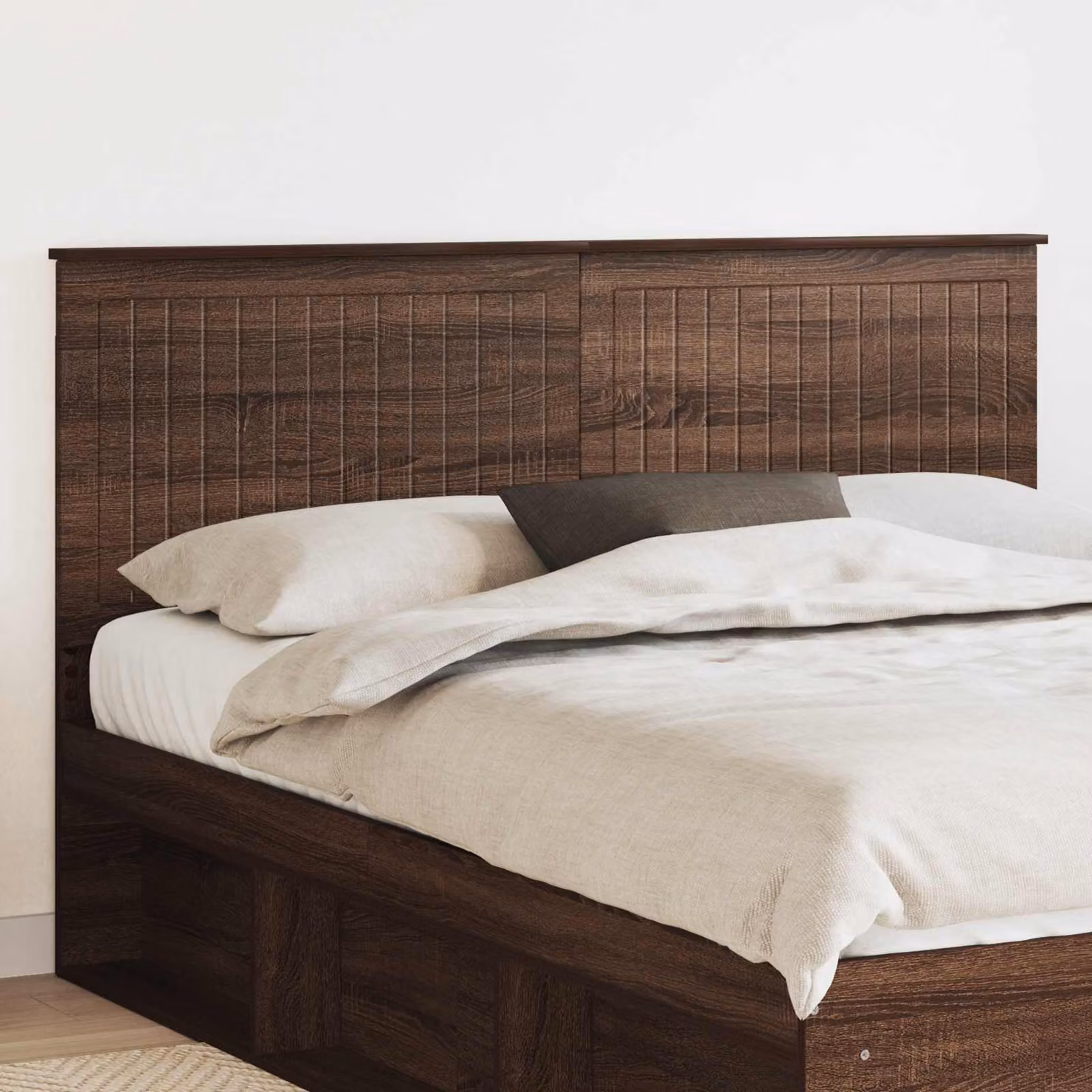 Testiera per letto moderna vidaXL in legno ingegnerizzato rovere marrone