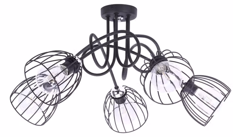 Lampada da soffitto moderna a sospensione cromata Loft E27