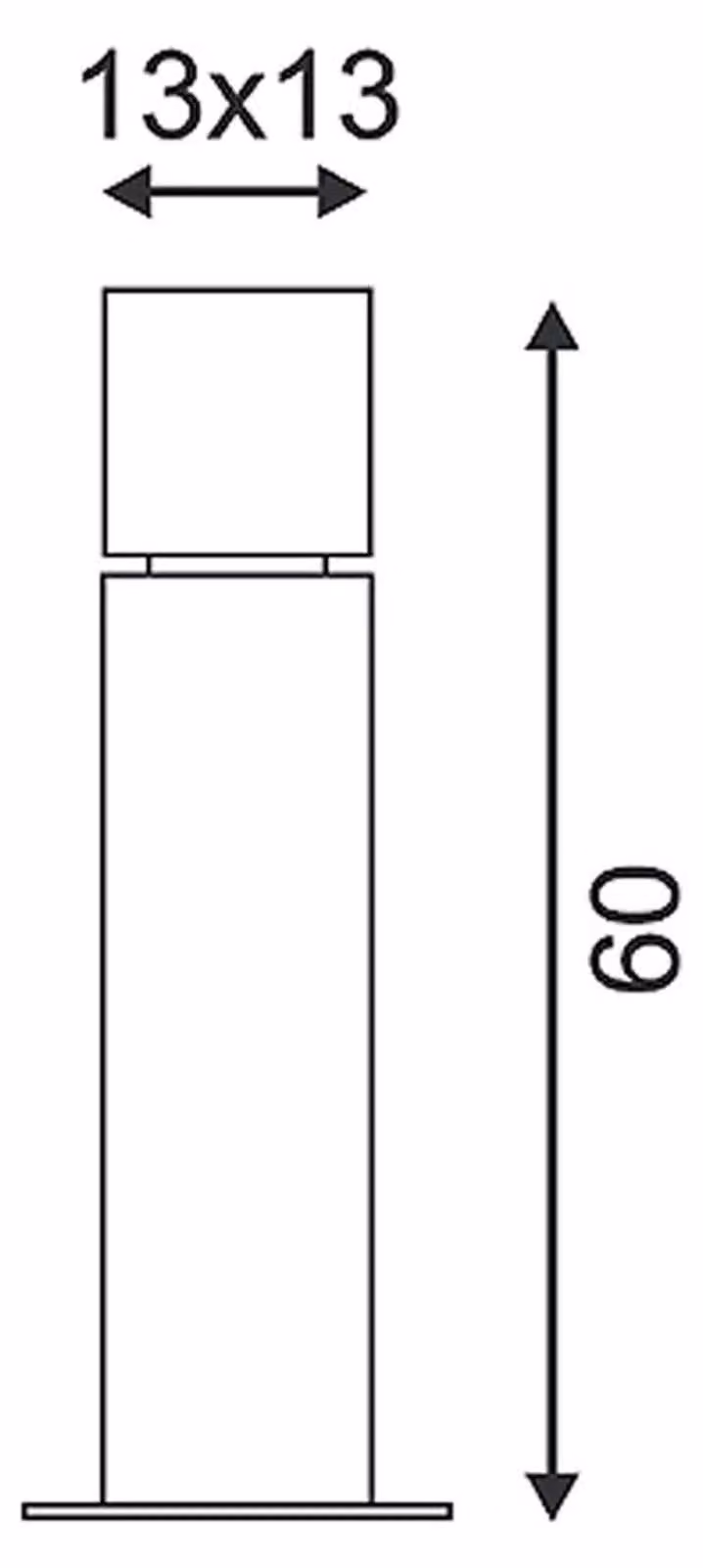 Lampada da terra Square Pole 60 in acciaio inox spazzolato Paralume acrilico bianco E27