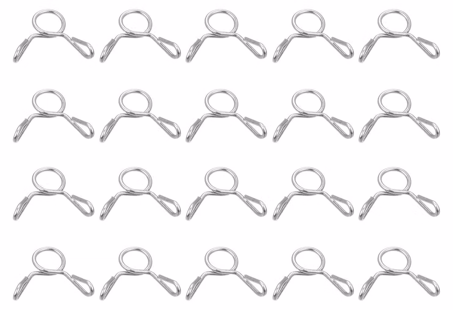 Morsetti per tubi, 20 pezzi, in acciaio inossidabile 304, diametro 4 mm, per aria/acqua/silicone