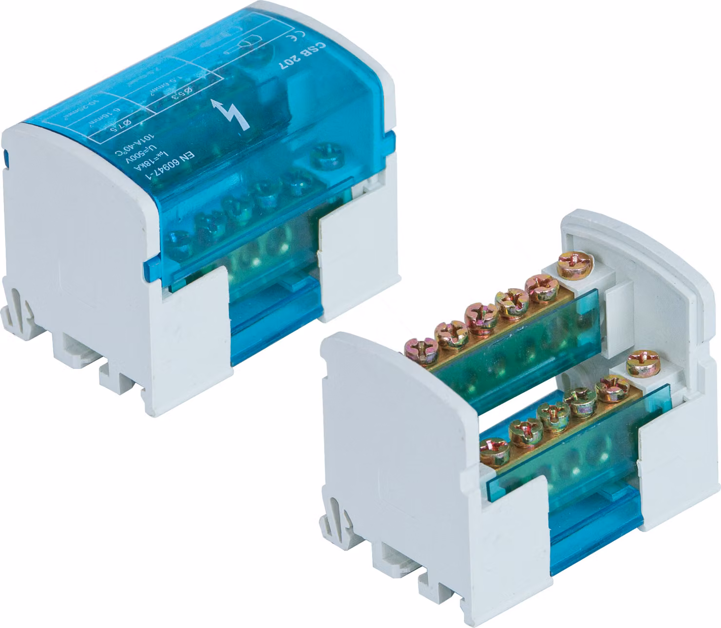 Morsetto di collegamento 2x7 blocco di distribuzione morsetto a vite a 2 file per guida top-hat TH35