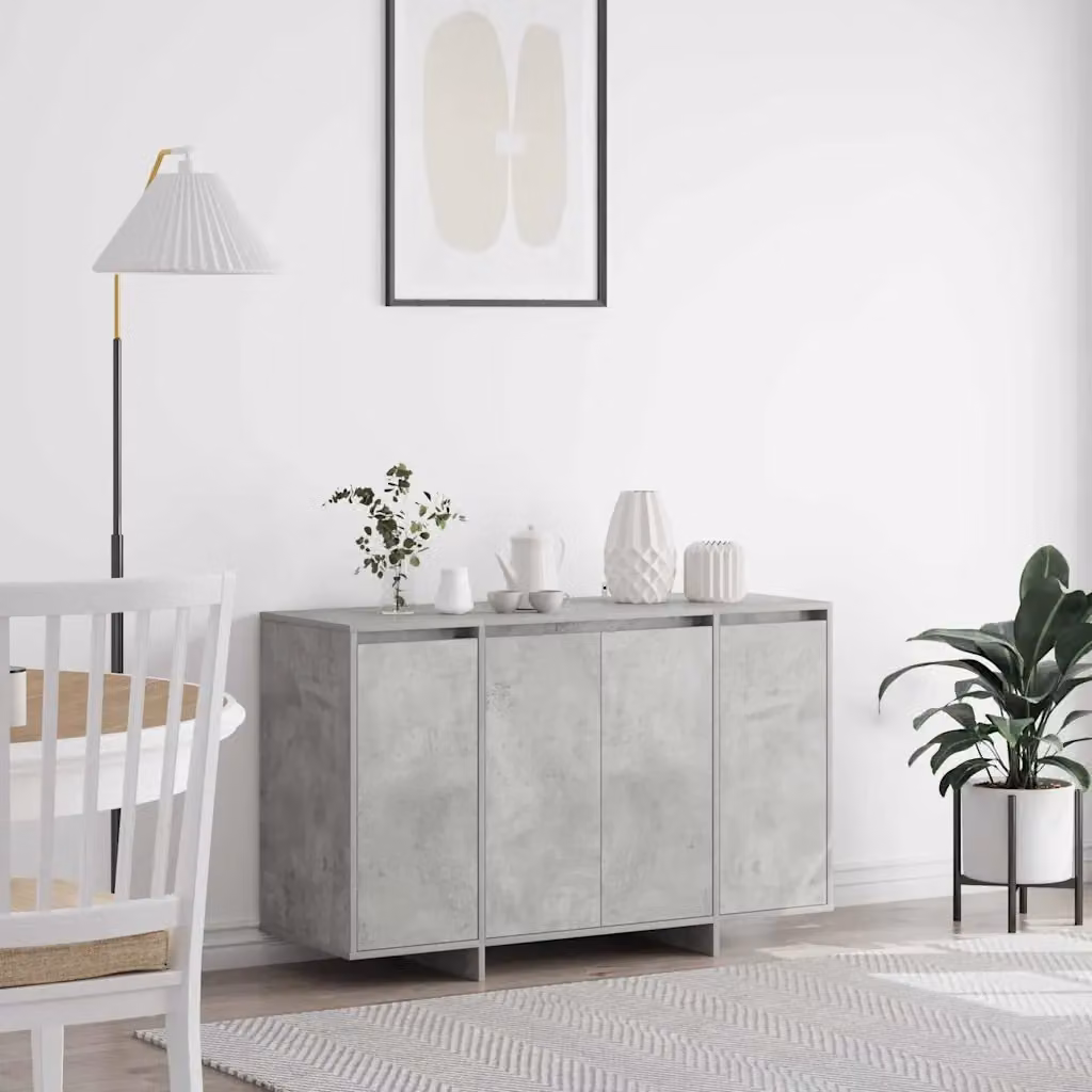 Credenza moderna vidaXL in legno MDF grigio, L 120 x P 41 x H 75 cm