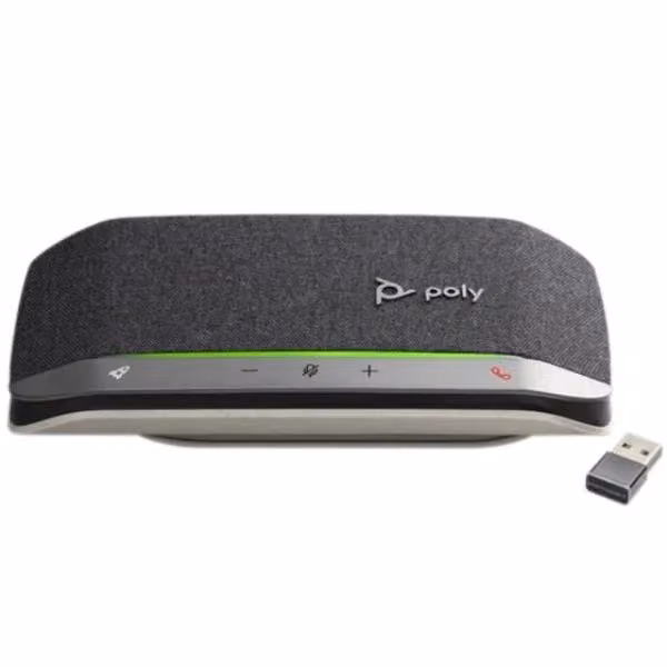 HP Poly Sync 20+m Speakerphone con Bluetooth e adattatore USB-C/A, Nero/Grigio – 2