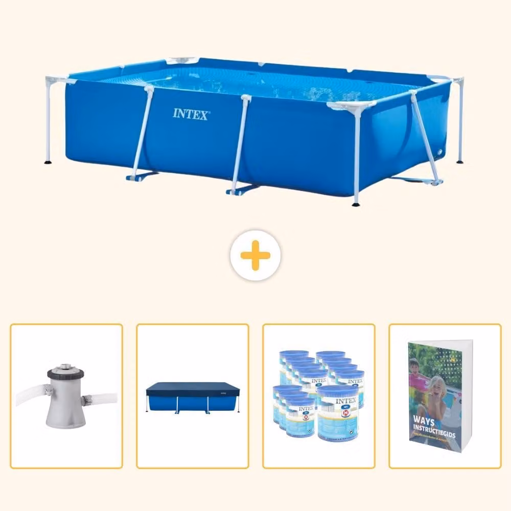 Piscina fuori terra rettangolare - 260x160x65 cm - 5 pezzi - Modello SCB127