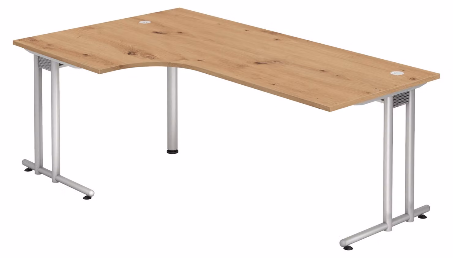 bümö Scrivania Serie-N - Decorazione: rovere nodoso, dimensioni: scrivania angolare 200 x 120 cm
