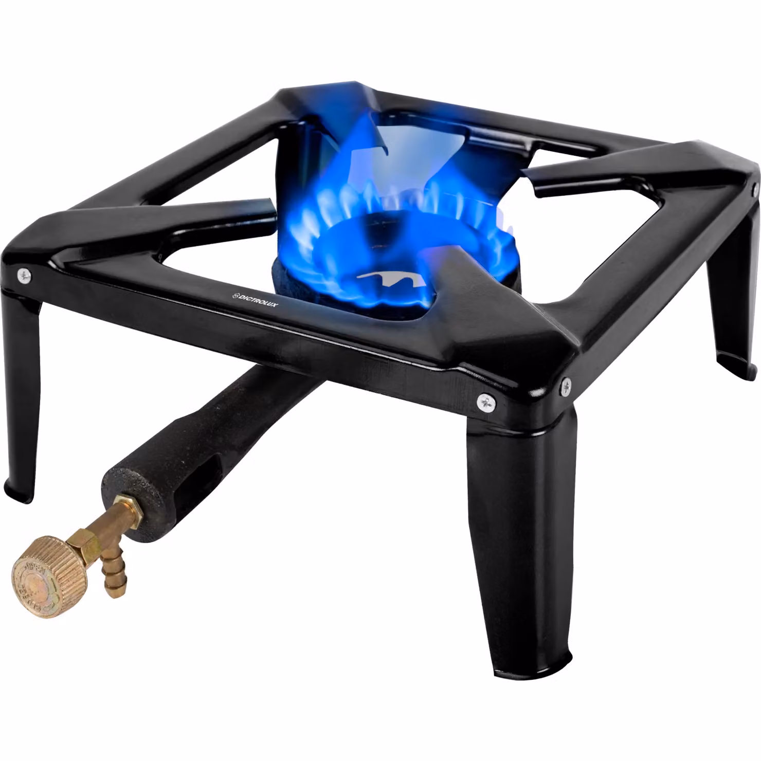 DICTROLUX Fornellone a Gas Butano/Propano con Bruciatore in Ghisa Nero L/P: 40 x 40 cm – 1
