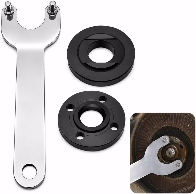 Set di chiavi per dadi a flangia, filettatura 5/8-11, composto da 3 pezzi, per smerigliatrici angolari