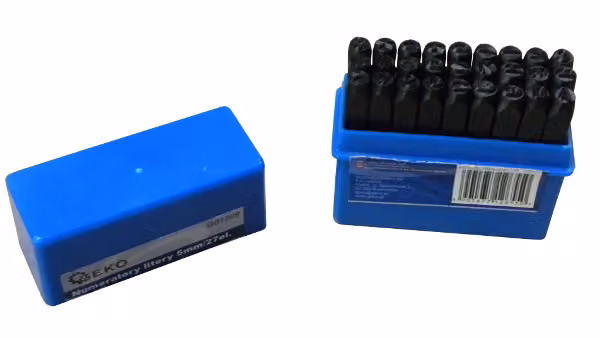 GEKO Punzoni per lettere, set di punzoni 27 pezzi, 5 mm G01809