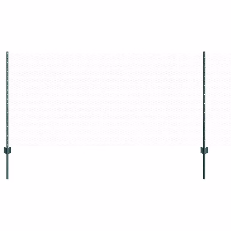 Recinzione esagonale con palo vidaXL in acciaio rivestito in PVC verde per installazione nel terreno L: 100 cm, H: 1 m