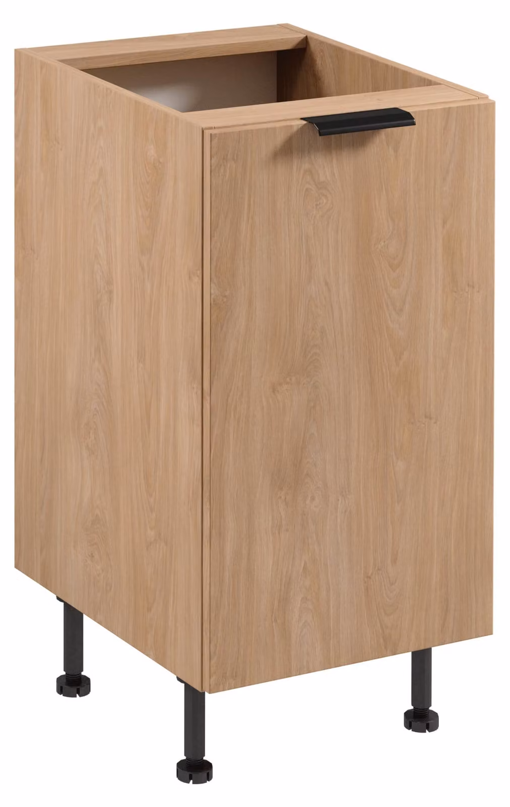Mobile basso a un'anta SALERNO - larghezza 45 cm, rovere