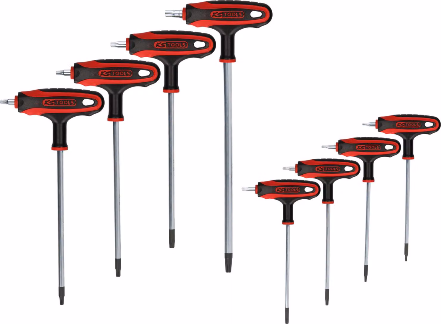 Set di chiavi per perni angolari con impugnatura a T ERGOTORQUE+ TX con foro, 8 pezzi, 151.8165