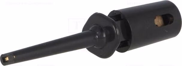 1x Gancio per sensore, 60 VDC, 0,3 A, nero. Resistenza: max. 1,1 mm. Modello: R8-H16F-BLACK. Sensore