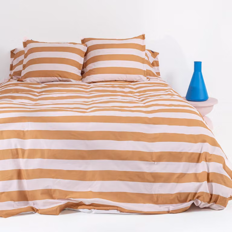 Copertura per letto 240 x 220 cm, color arancione, adatta per letti da 150/160 cm