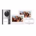 Kit videocitofono smart Hikvision per villa bifamiliare con gestione da remoto via app Hik-Connect, nero e argento – 2