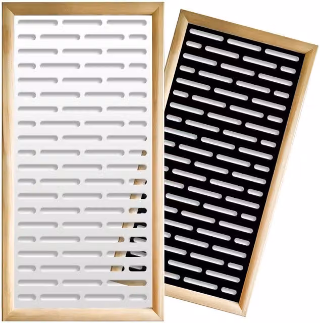 Paravent decorativo Signorbit in legno e PVC nero, L: 73 cm, H: 148 cm – 1