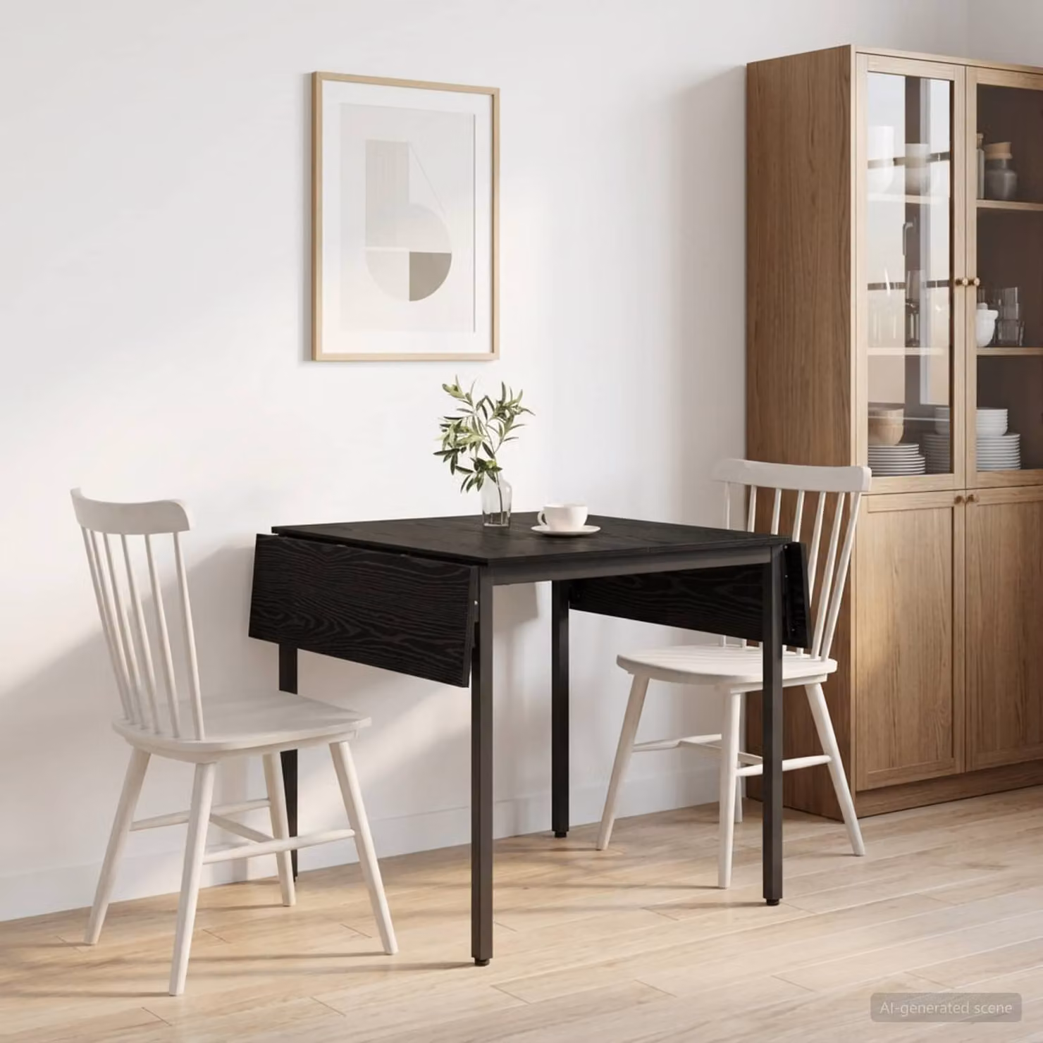 vidaXL Tavolo da Pranzo Estensibile 120 x 81,5 x 75 cm Rovere Nero