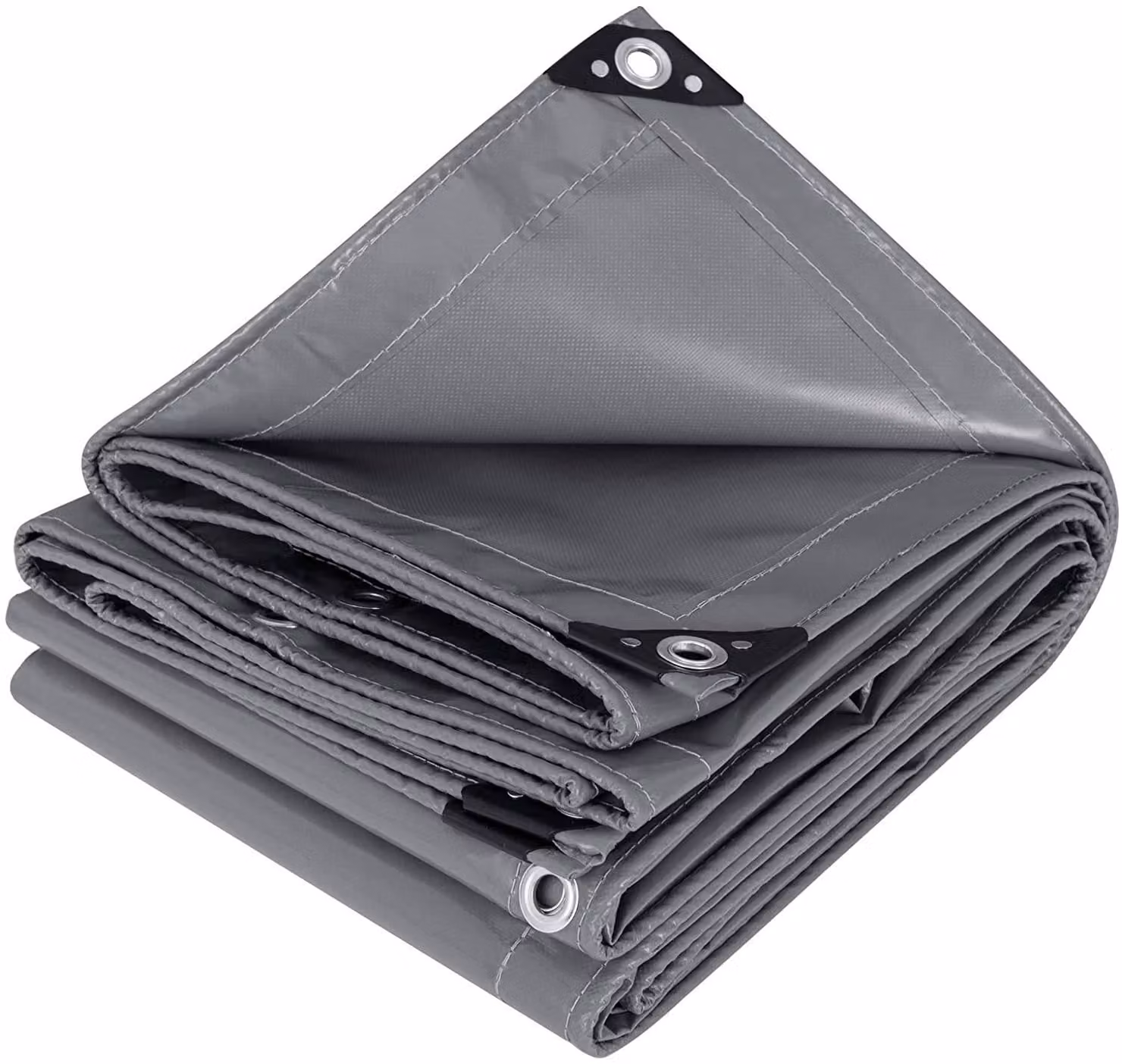Telo impermeabile in PVC, 500 g/m², colore grigio scuro, dimensioni 3x6 metri
