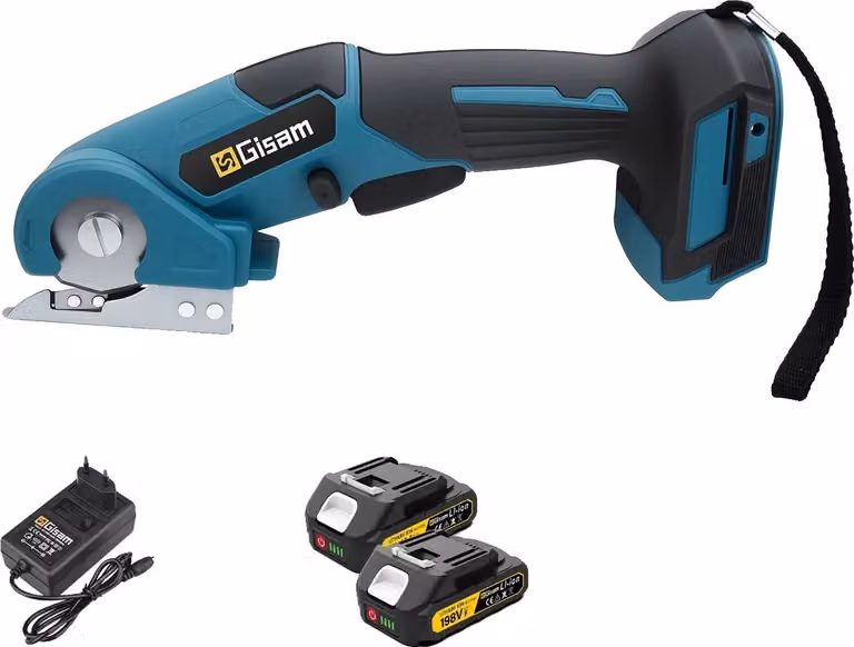Forbici elettriche, design ergonomico, capacità di taglio versatile, 2 batterie