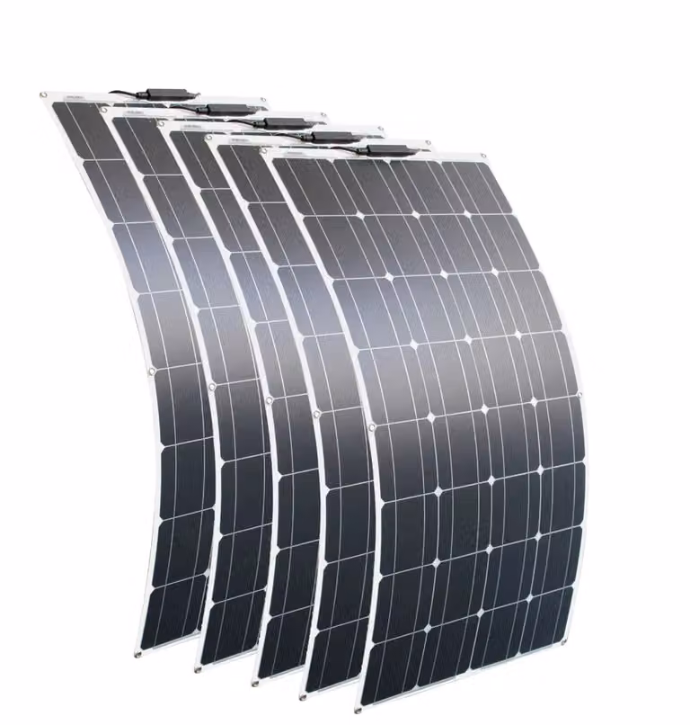 Pannello solare flessibile 100W, alta efficienza 21,8%, PET monocristallino, modulo solare da 500W