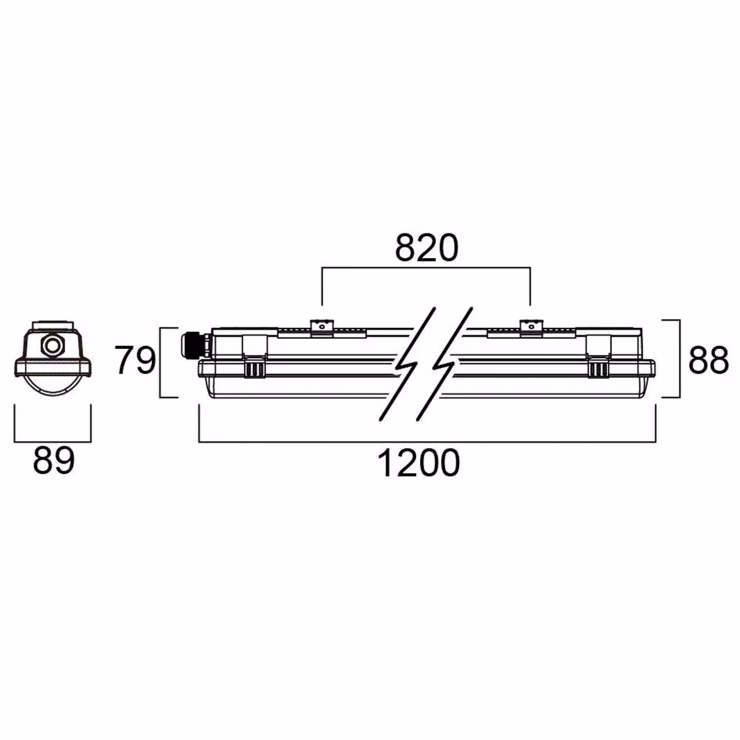 Sylvania lampada resistente all´umidità Resisto 1200, 36W, 840, sensore HF, Alluminio / Grigio / Zincato, Plastica