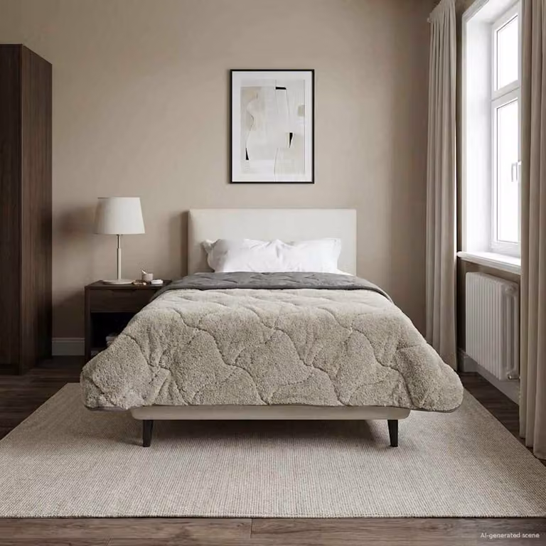 vidaXL Piumone Invernale per Adulti in Microfibra Traspirabile e Reversibile, Grigio, L/P/H: 135 x 200 cm