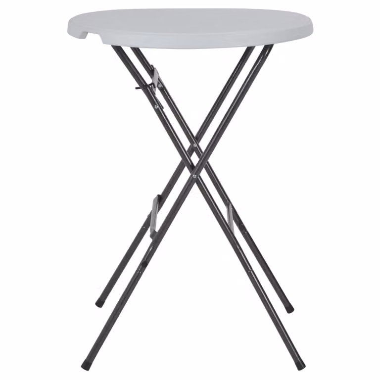 vidaXL Tavolo bar pieghevole bianco 80x110 cm HDPE