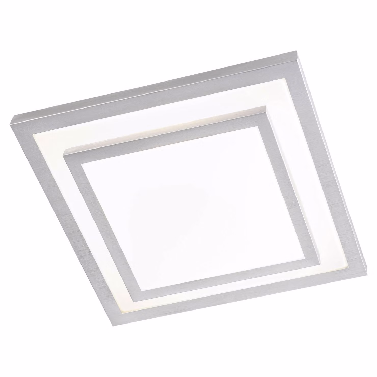 casa NOVA plafoniera CLIPPER III LWH 41x41x9 cm argento plafoniera