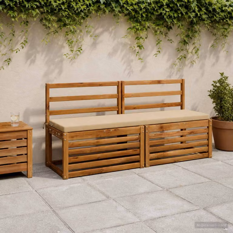 Cuscino per panchina vidaXL SOEST beige in poliestere con rivestimento rimovibile e resistenza ai raggi UV