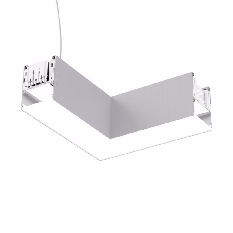 The Light Group Modulo angolare SLC LED Click L, CA, attacco a destra, bianco, Feed Click, dimmerabile, Bianco / Opale, Soggiorno / Sala da pranzo, Alluminio, Moderno