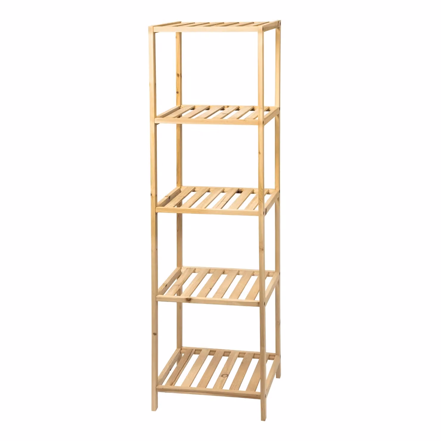 VESTIAMO CASA Scaffale Multiuso in Legno di Abete Linea Woodhandy Marrone con 5 Ripiani H 130 x L 30 x P 35 cm – 1
