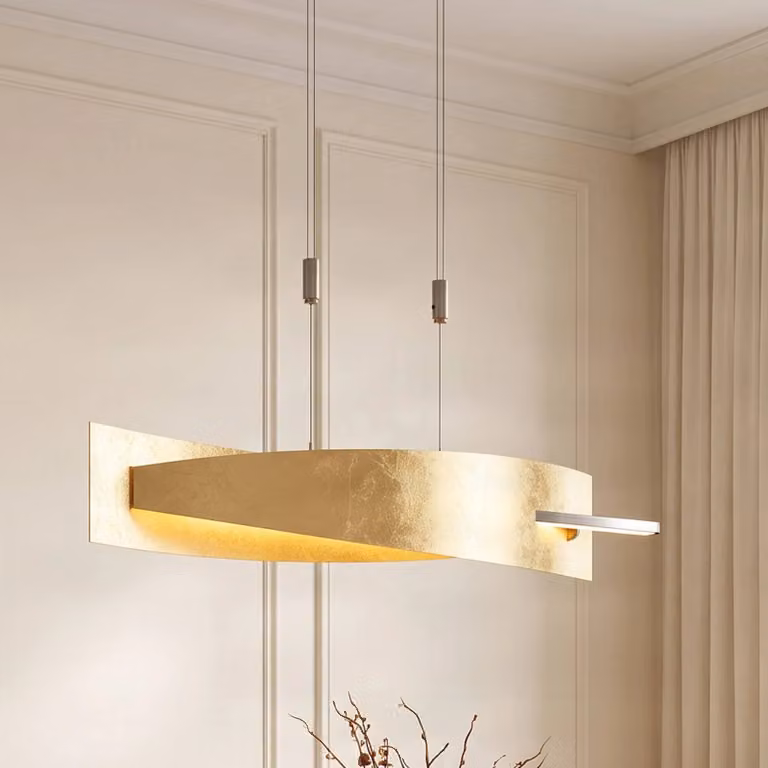 Lucande Lampada LED a sospensione Marija, 101 cm, color oro, dimmerabile Marija Lucande,, Ottone / Oro, Soggiorno / Sala da pranzo, Metallo, Moderno