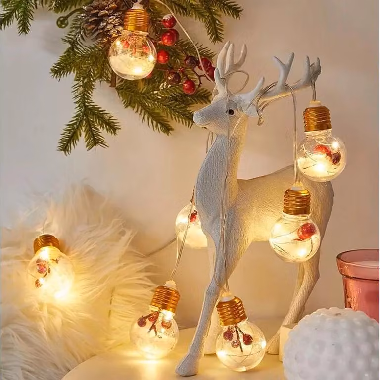 Lampadina Aga LED con decorazione 3 m 10 LED bianco caldo