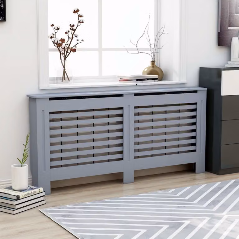 The Living Store Rivestimento per radiatori antracite 172x19x81,5 cm MDF