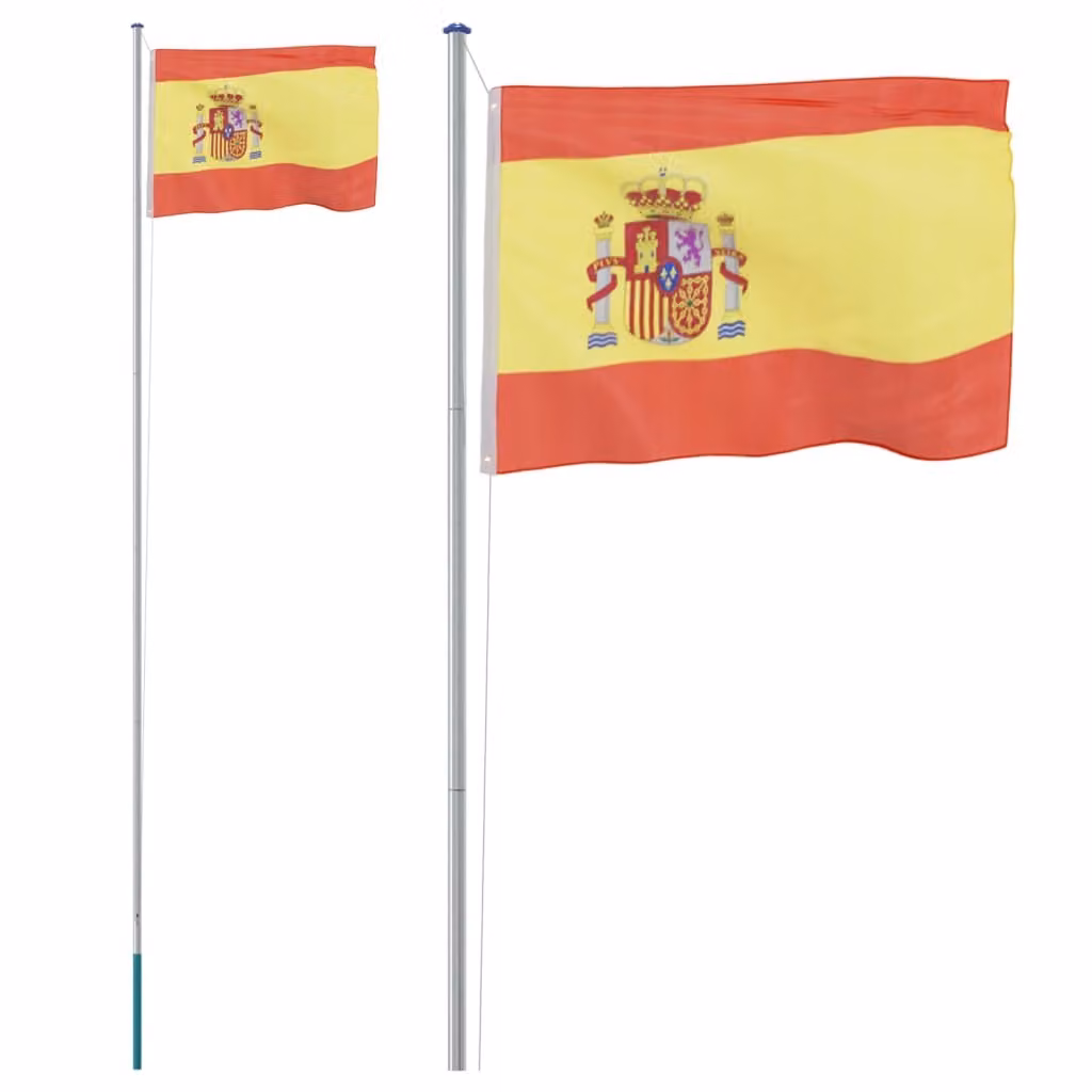 Asta e Bandiera Spagna 6,08 m Alluminio
