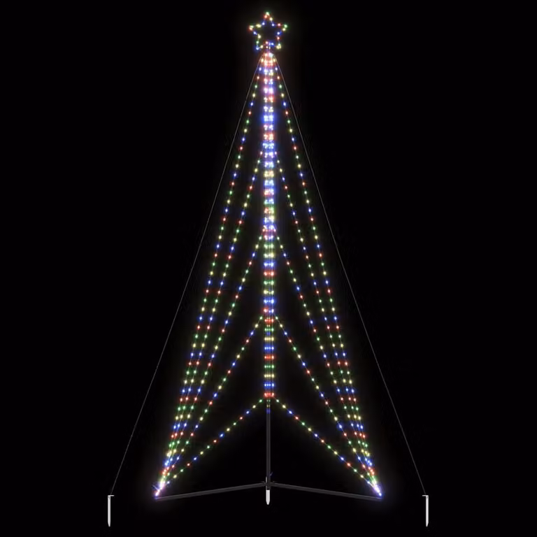 Albero di Natale a LED vidaXL Multicolore con 615 LED RGB e Stella, Altezza: 400 cm
