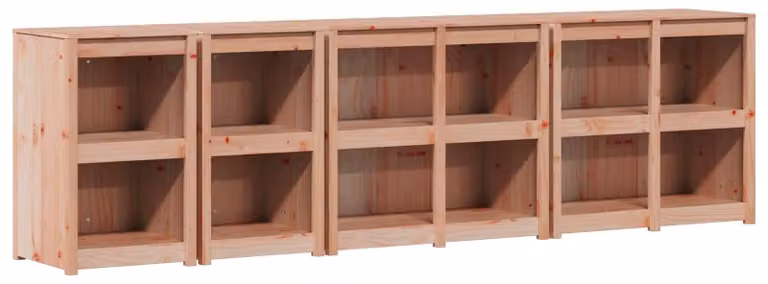 Mobiletto da esterno MEPPEL, confezione da 4 pezzi, in legno di Douglas naturale