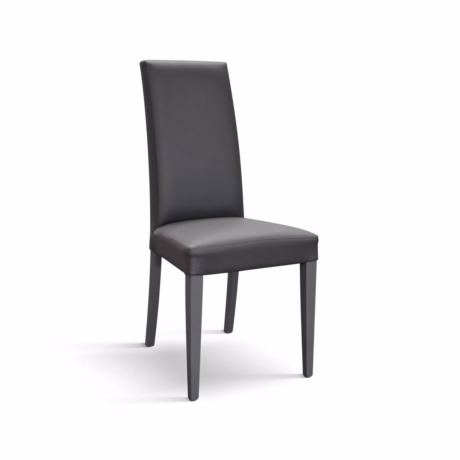 Set di 2 sedie moderne Mobili 2G in legno ed ecopelle imbottita colore antracite – 2