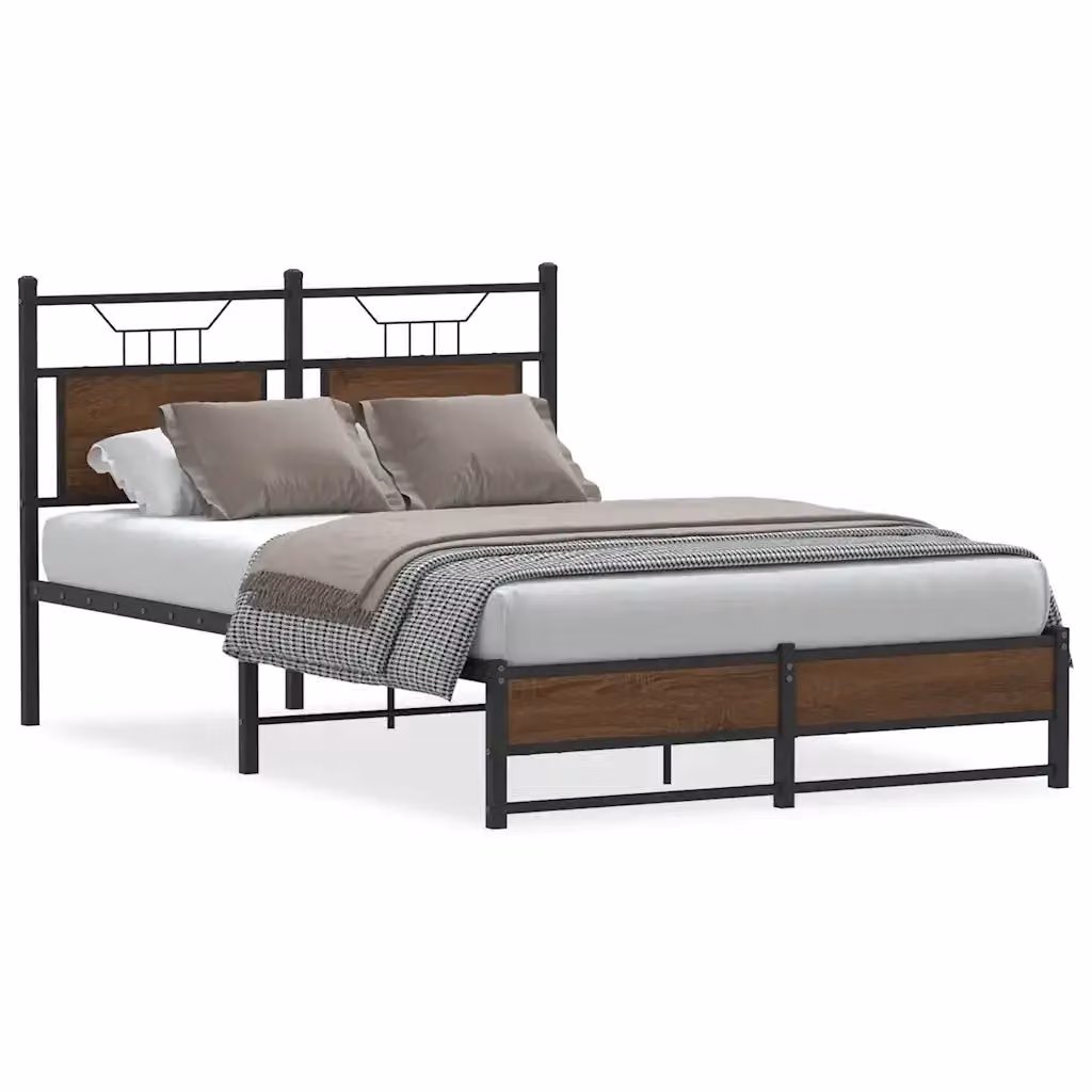 Struttura Letto Design Mania in Rovere Marrone con Doghe in Legno L/P/H: 200 x 120 x 91.5 cm – 2
