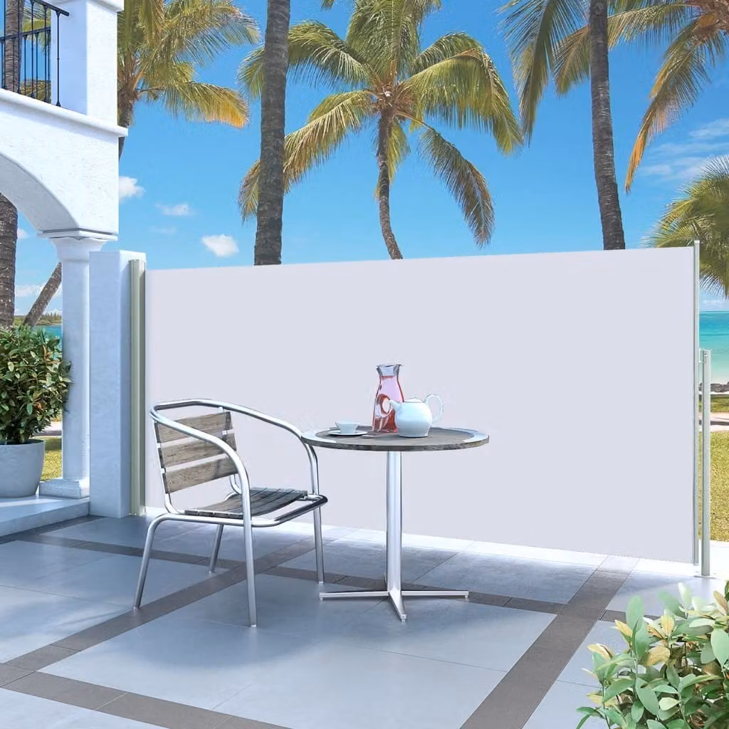 The Living Store Tenda laterale estensibile 140x300 cm Crema