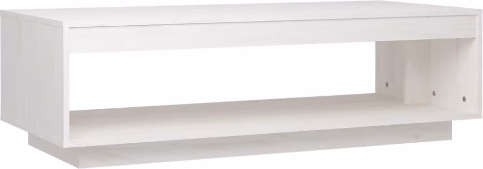 Tavolino da Salotto Bianco 110x50x33,5 cm in Legno di Pino