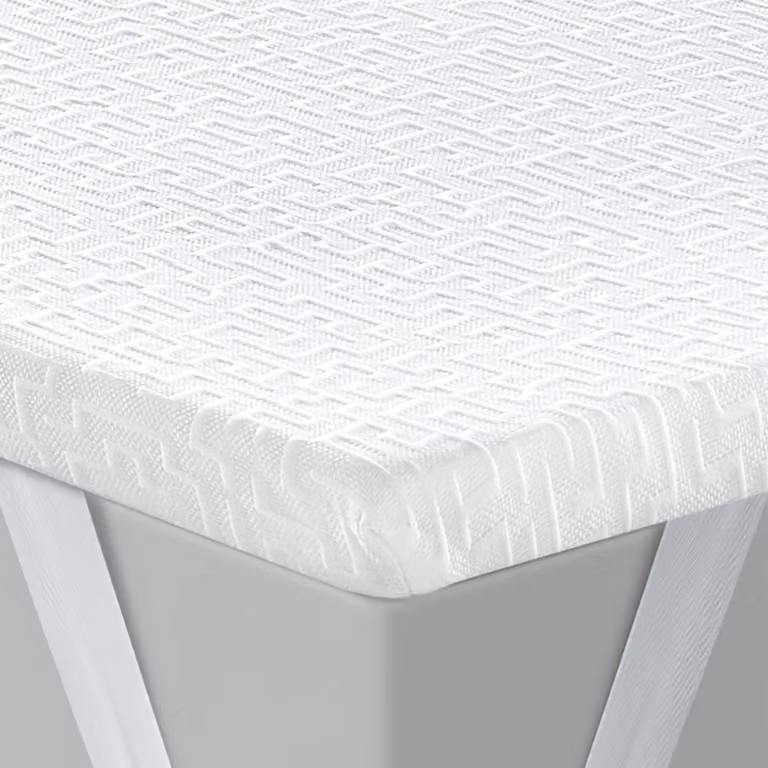Topper per materasso, 160x200 cm, 5 cm, in gel-viscoelastico, antiscivolo, bianco